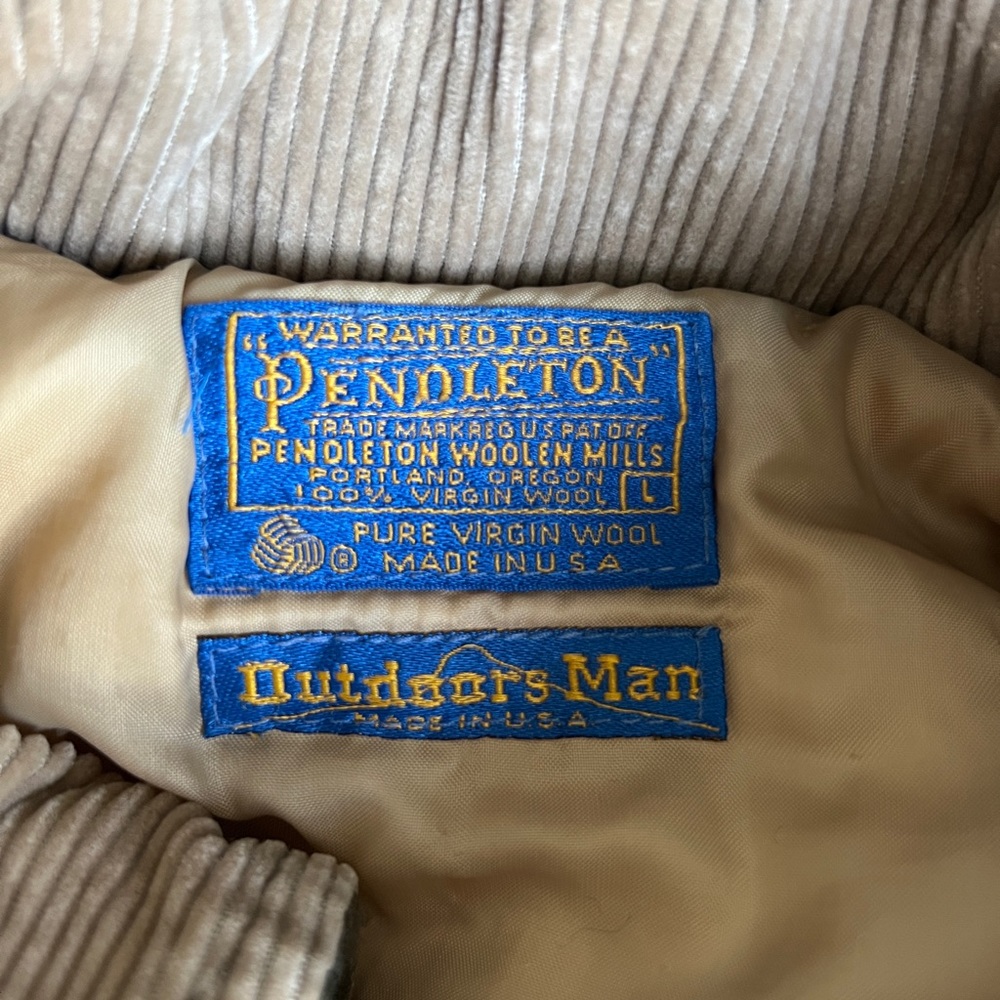 Vintage Pendleton Outdoorsman 100% Virgin Wool Insulated Hunting Jacket - Size L - Picture 3 of 7
